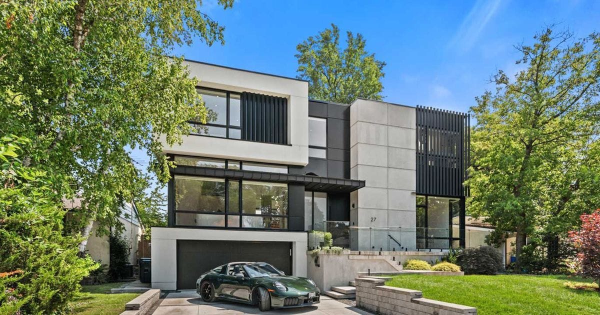 North York bungalow transformed into $5M modern custom home at 27 Berkinshaw Crescent